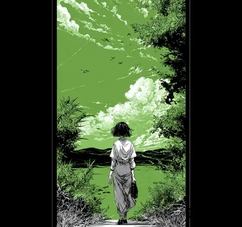 悬疑推理题材漫画封面氛围图